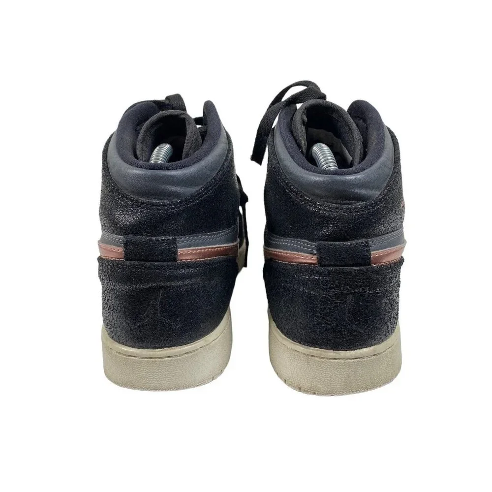 Nike Air Jordan 1 Retro High BG Size 6.5Y Black/Metallic Pink 705300-006 Shoes‎
